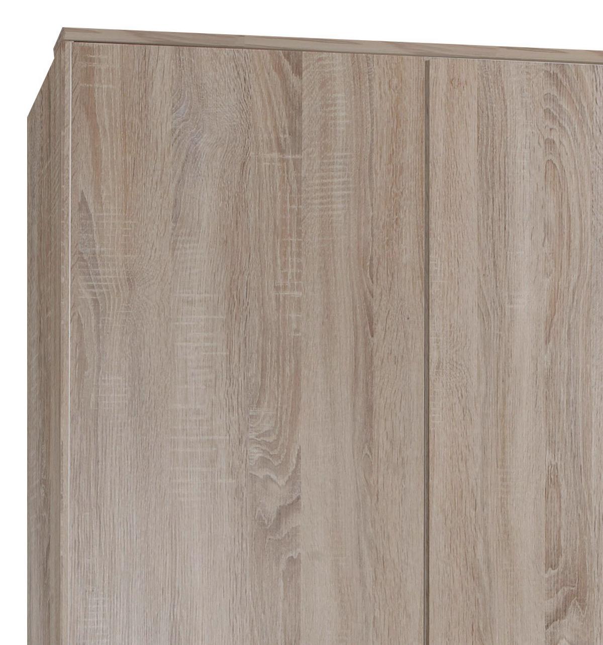 Drehtürenschrank 90cm Osaka, Sägerau Eiche Dekor - Eichefarben, KONVENTIONELL, Holzwerkstoff (90/199/58cm) - MID.YOU
