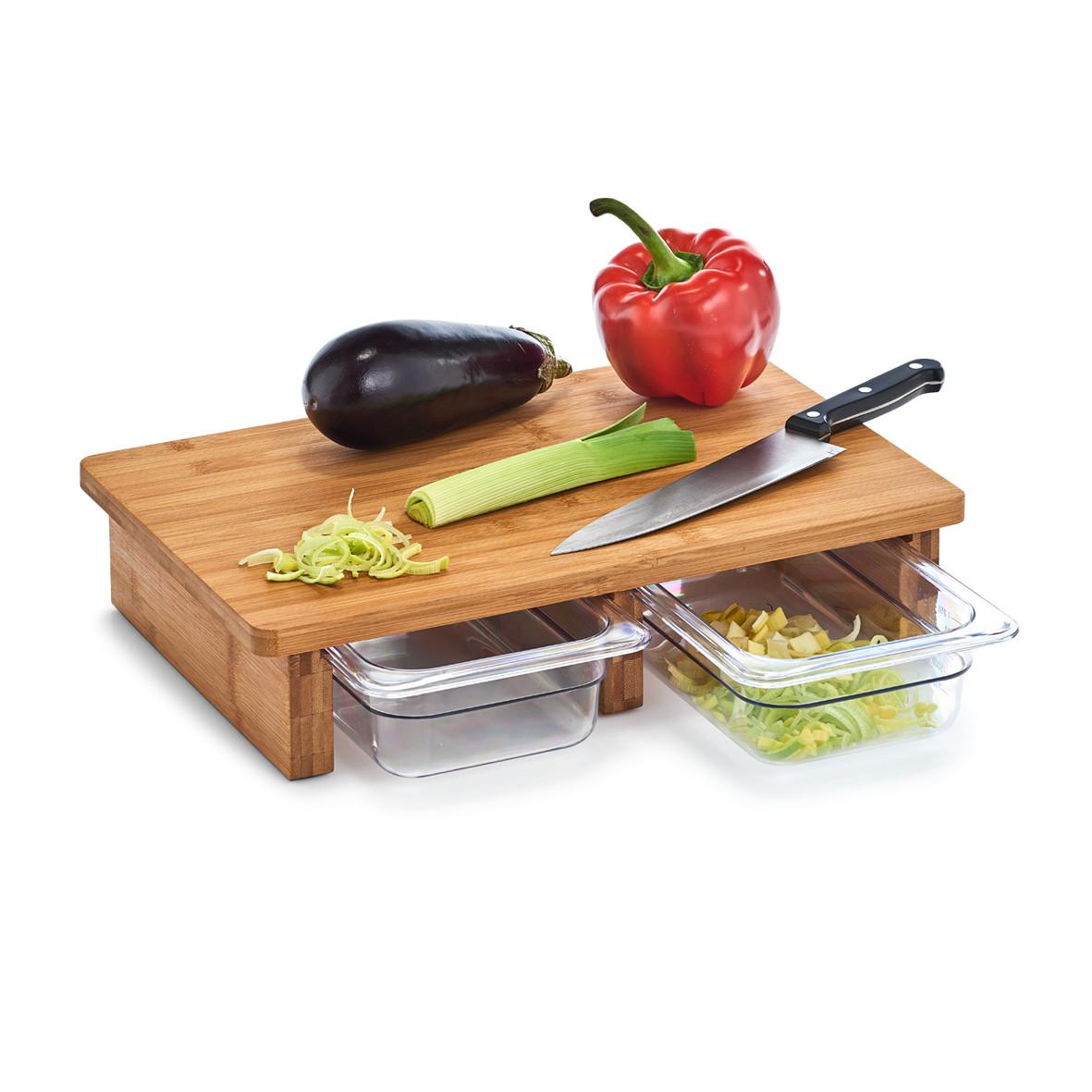 Schneidebrett Naturfarben B: 41 Cm - Naturfarben, Basics, Holz/Kunststoff (41/27/9cm) - Zeller Present