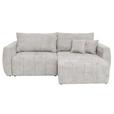 Schlafsofa Bali - Creme/Schwarz, MODERN, Holz/Textil (245/74-90/104cm) - Luca Bessoni