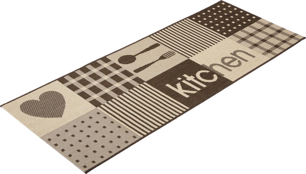 Konyhai Futószőnyeg Kitchen Kb. 80/200cm - bézs/barna, Basics, textil (80/200cm) - James Wood