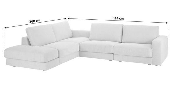 Ecksofa Vigo mit Rückenkissen Beige - Beige, MODERN, Textil (260/314cm) - Luca Bessoni