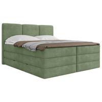 Boxspringbett Mit Bettkasten 180x200 Cm Castel V - Schwarz/Grün, MODERN, Holz/Holzwerkstoff (180/200cm) - MID.YOU