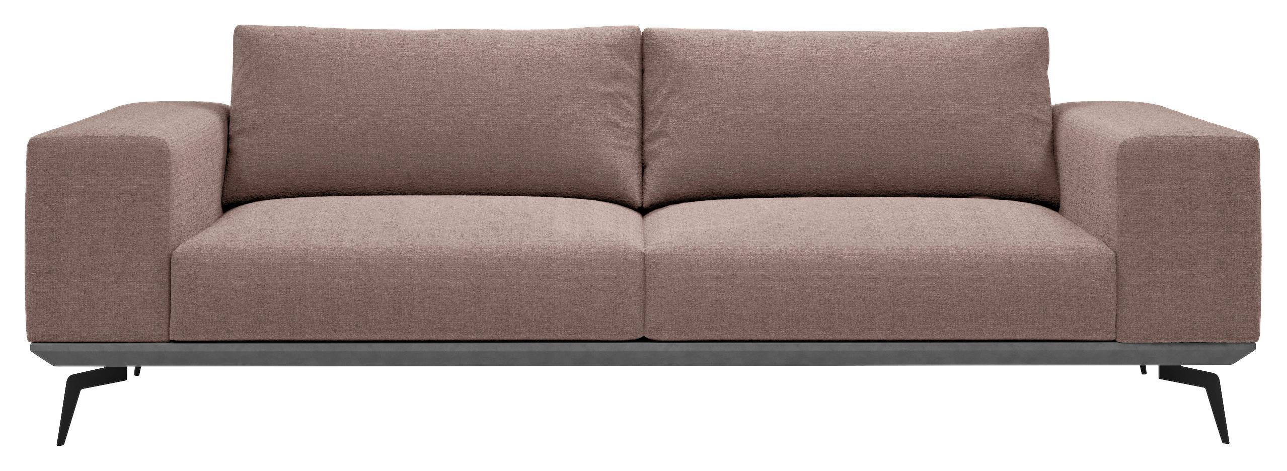 Dvojmiestna pohovka ALBERO, bordová - čierna/bordová, Design, kov/drevo (260/87/95cm) - MID.YOU