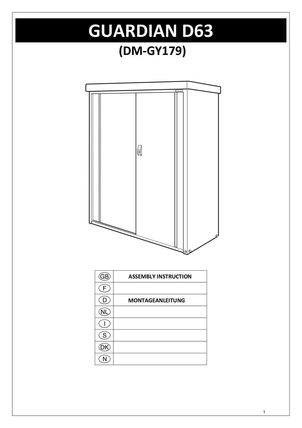 Geräteschrank Stahl Guardian Anthrazit/grau B/h: 90/187cm - Anthrazit/Grau, Basics, Metall (90/187/172cm)