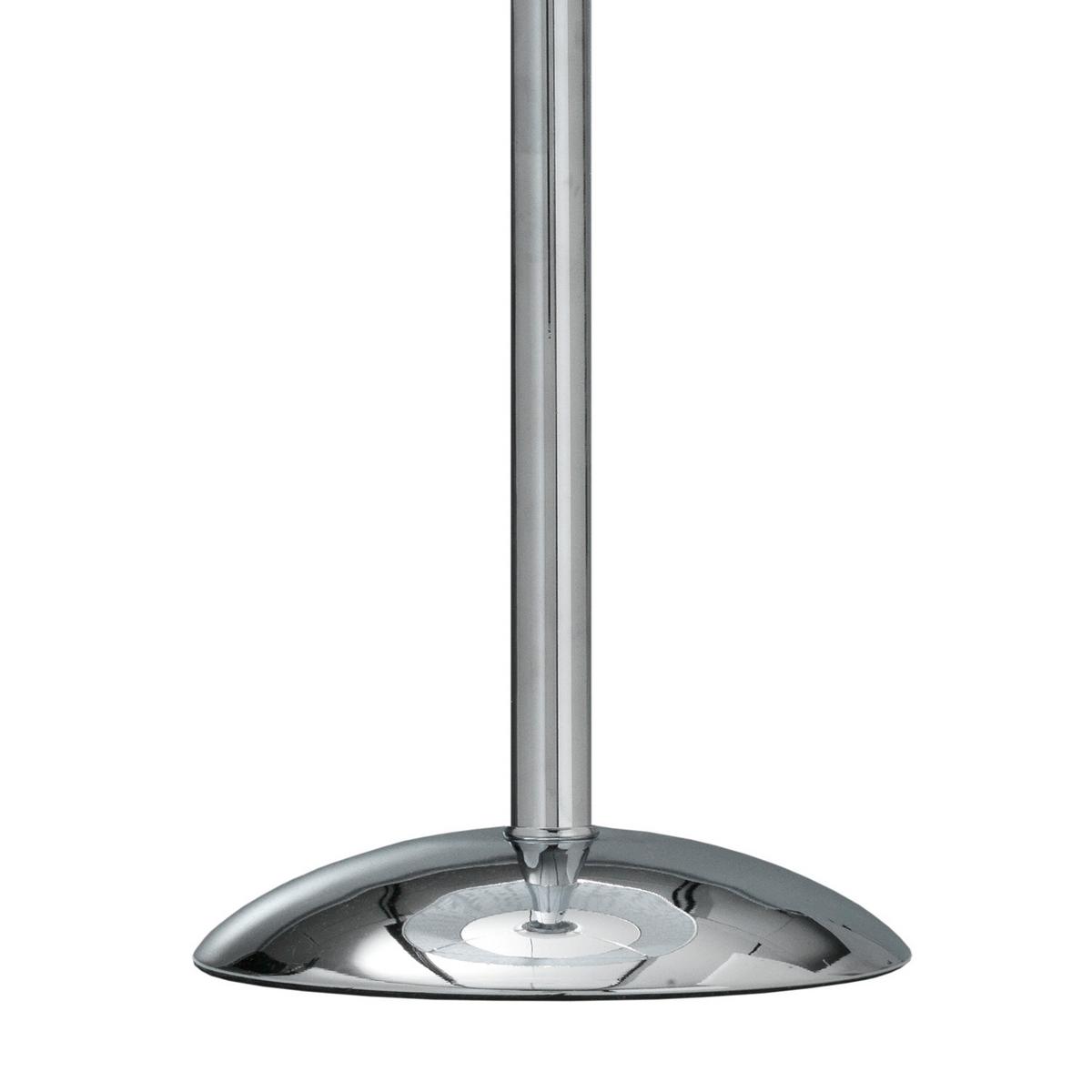 Tischleuchte 4917/lgn - Chromfarben/Schwarz, KONVENTIONELL, Textil/Metall (20/54cm)