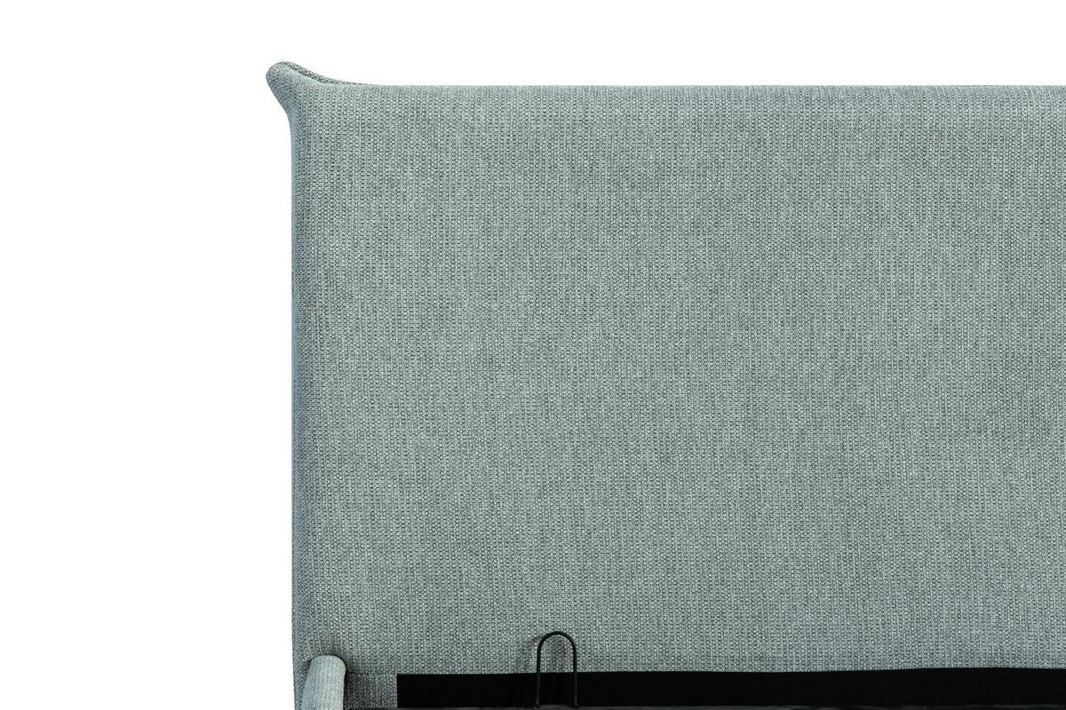 Polsterbett Pico Hellgrau B: 188 cm - Hellgrau/Schwarz, Design, Holzwerkstoff/Textil (188/100/216cm) - Livetastic