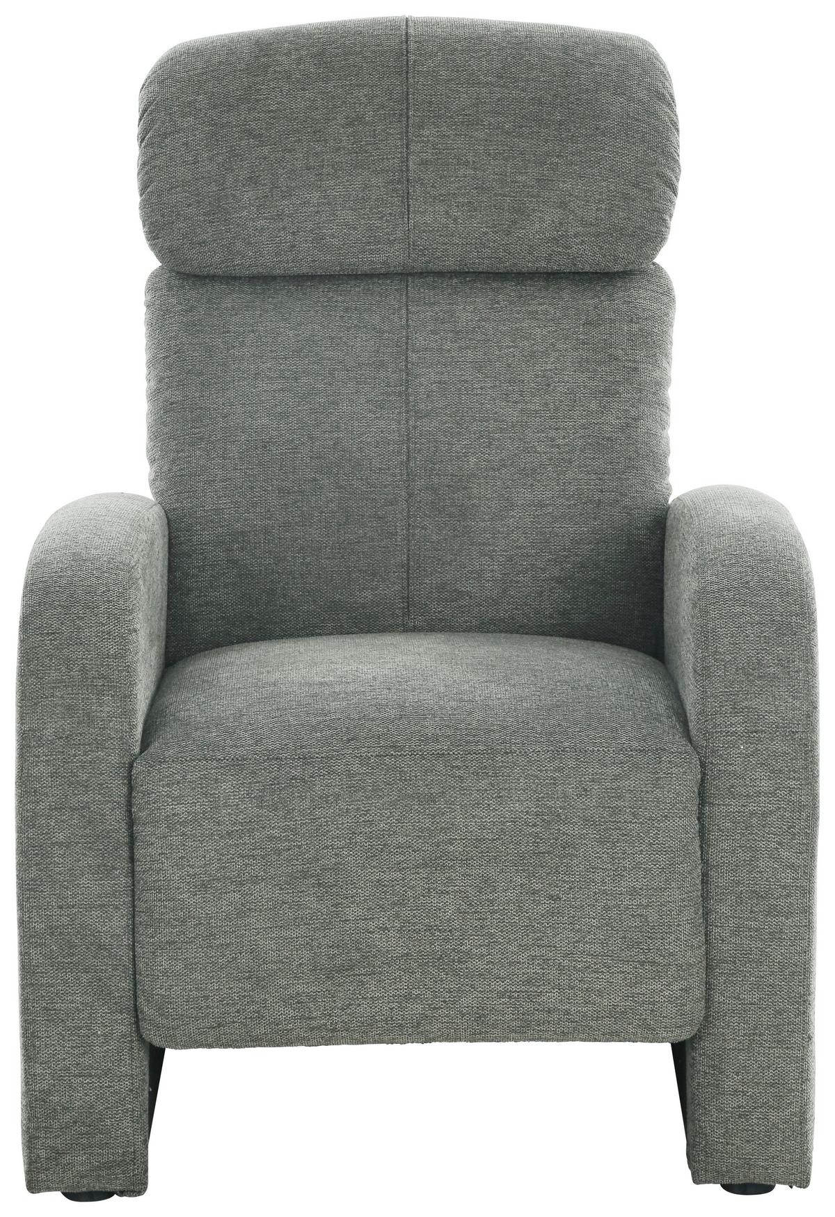 Tv-fotel Graz - világosszürke, Modern, textil/fa (74/104/90cm)
