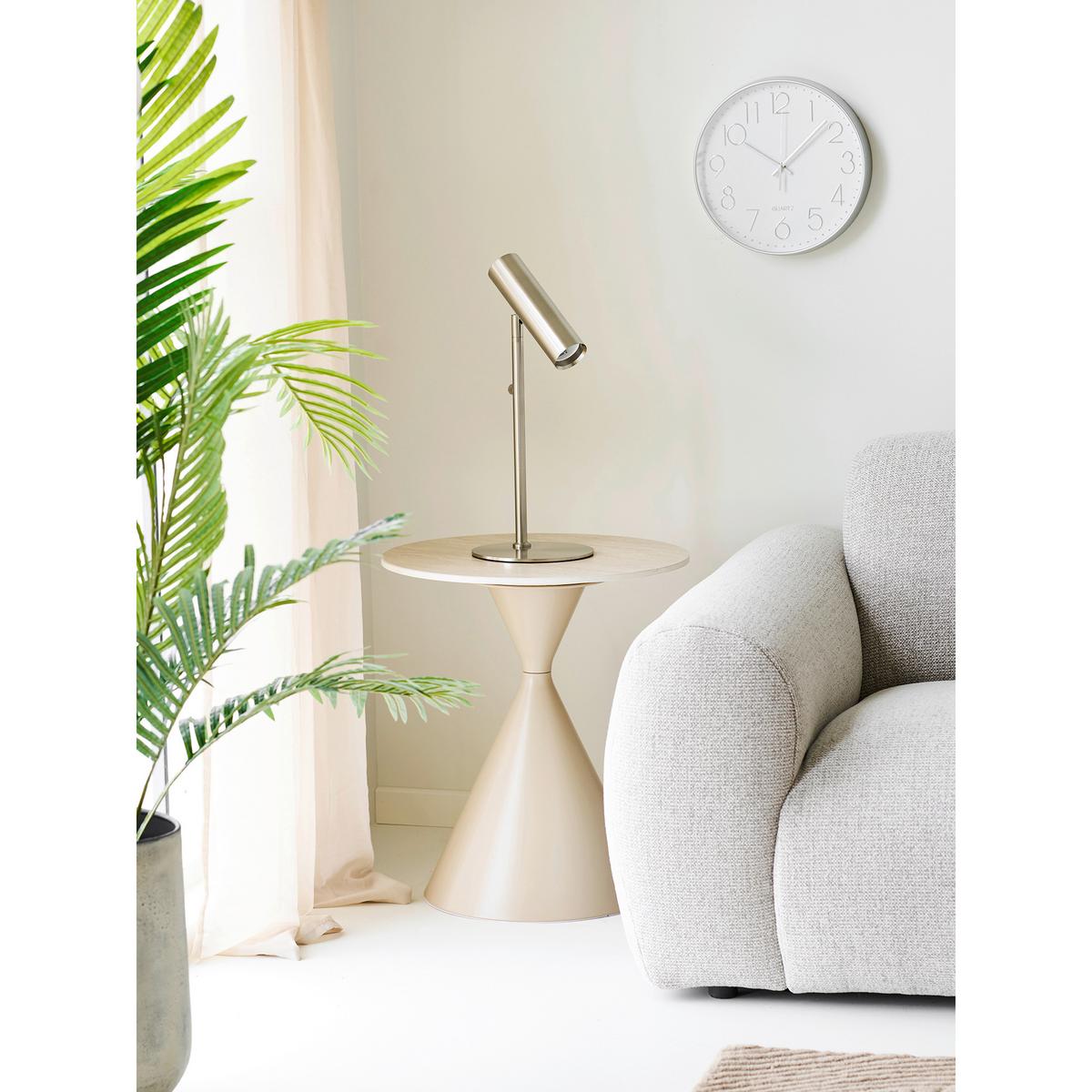 Beistelltisch Annecy Sandfarben B: 50cm - Sandfarben, Design, Stein/Metall (50/50/56cm) - MID.YOU