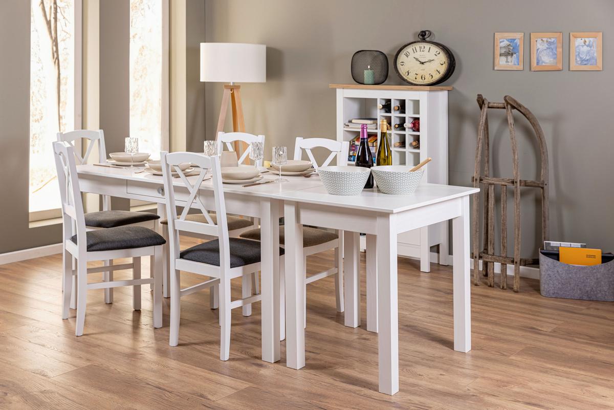 Esstisch Chilly Home 20902642 - Weiß, KONVENTIONELL, Holz (60/76/80cm) - MID.YOU