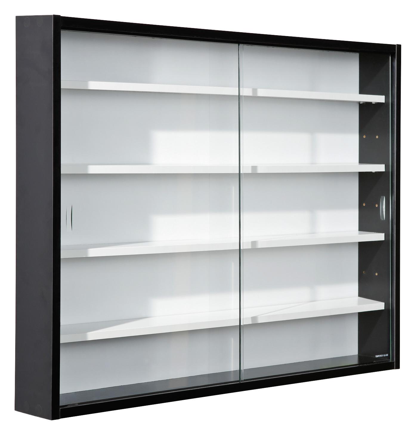 Závesná Vitrína Collecty - čierna/biela, kompozitné drevo/sklo (80/60/9.5cm) - Modern Living
