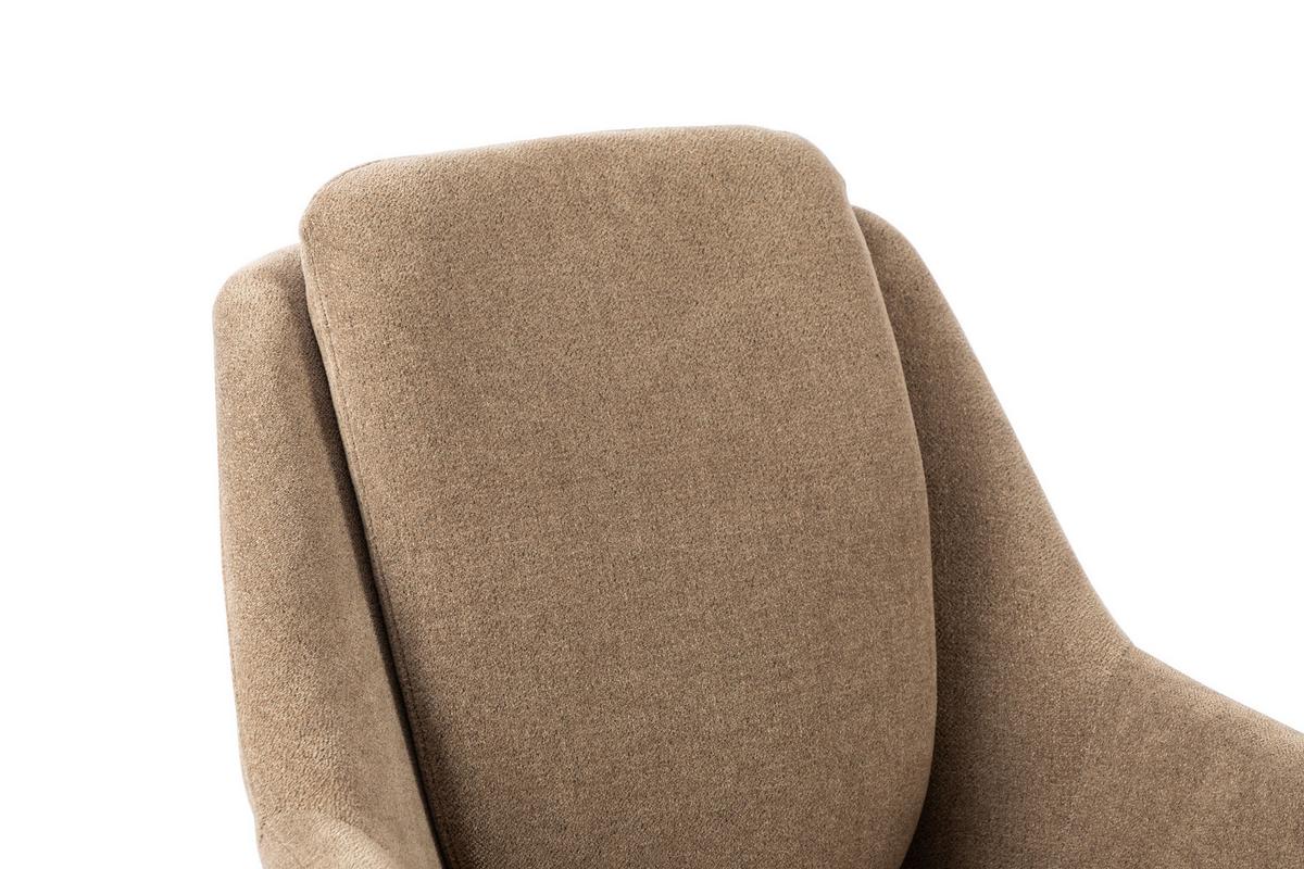 Drehstuhl Amalfi Beige B: 58 cm - Beige/Schwarz, MODERN, Kunststoff/Textil (58/91-99/71cm) - MID.YOU