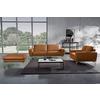 Ecksofa Spring Cognac Chrom, B: 207 cm - Chromfarben/Cognac, Design, Leder (207/85/92cm) - Livetastic