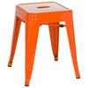 Hocker Vantaggio Stahl Orange H: 46 cm Stapelbar - Orange, Basics, Metall (39/46/39cm) - MID.YOU