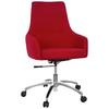 Bürostuhl Shake 100 Rot Bis 110 Kg - Silberfarben/Rot, Basics, Kunststoff/Textil (65/97/60cm) - MID.YOU