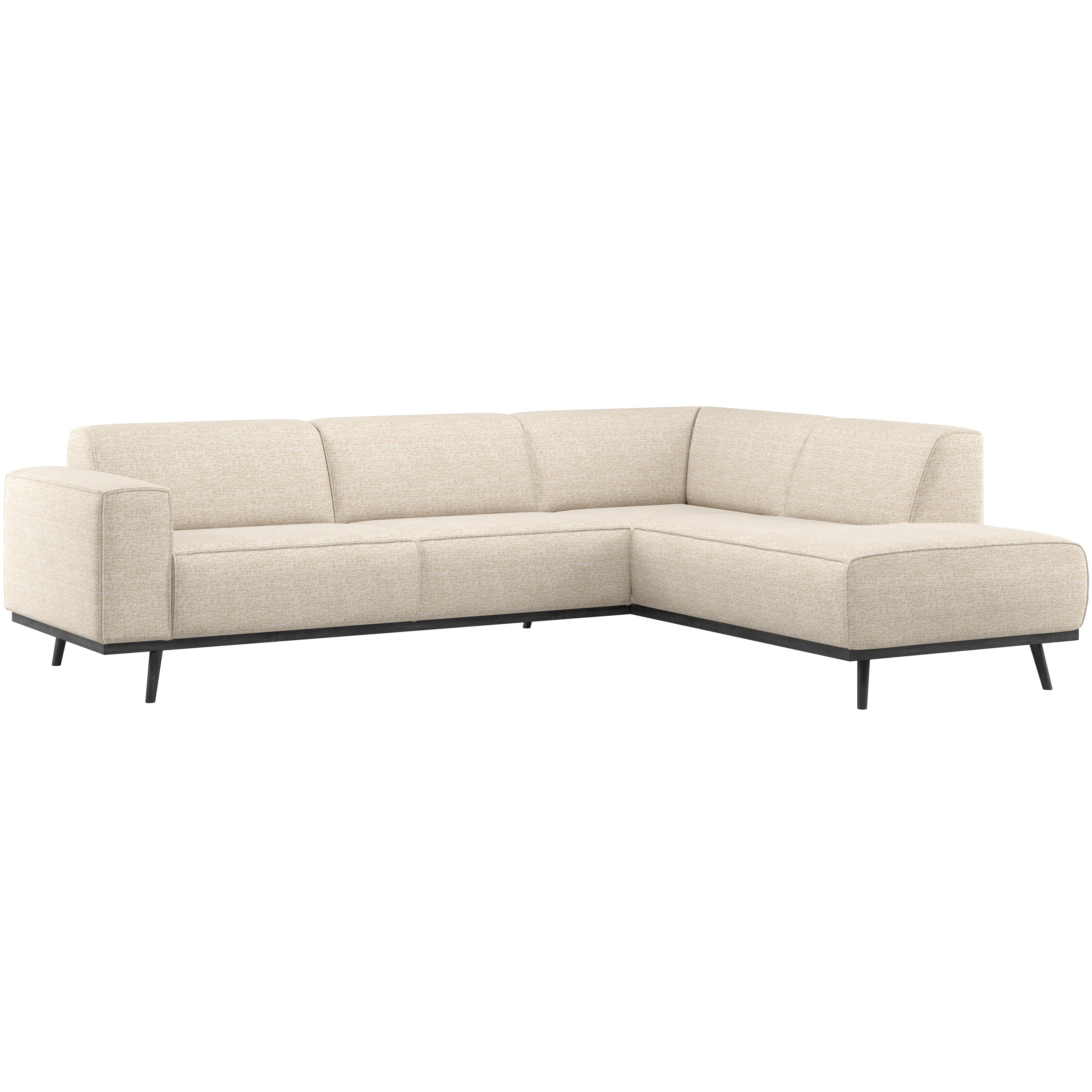 ECKSOFA Statement Beige 274x210cm - Beige/Schwarz, MODERN, Textil (274/210cm) - Livetastic