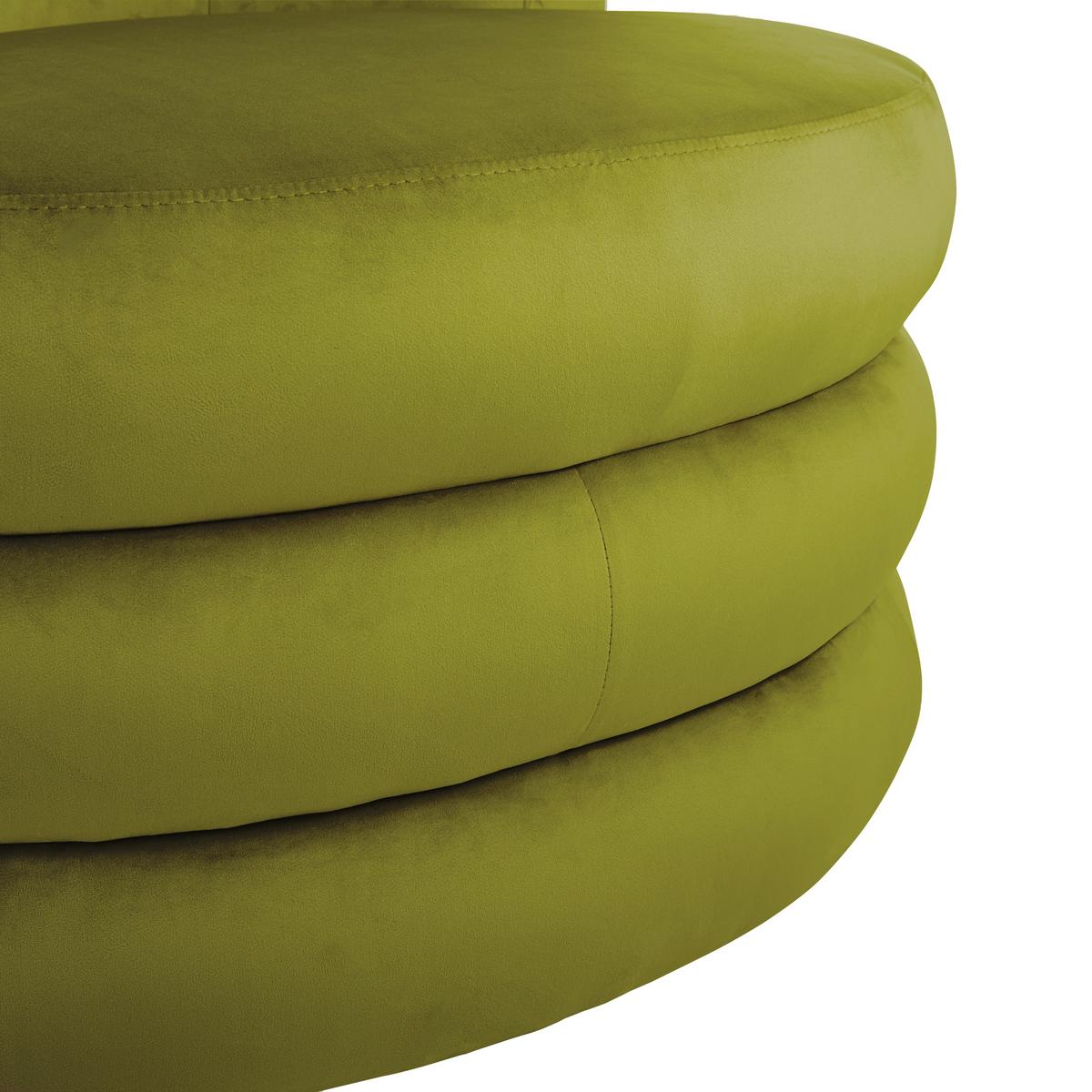 Designsessel Magari - Edelstahlfarben/Olivgrün, Trend, Textil (90/82/85cm) - Livetastic