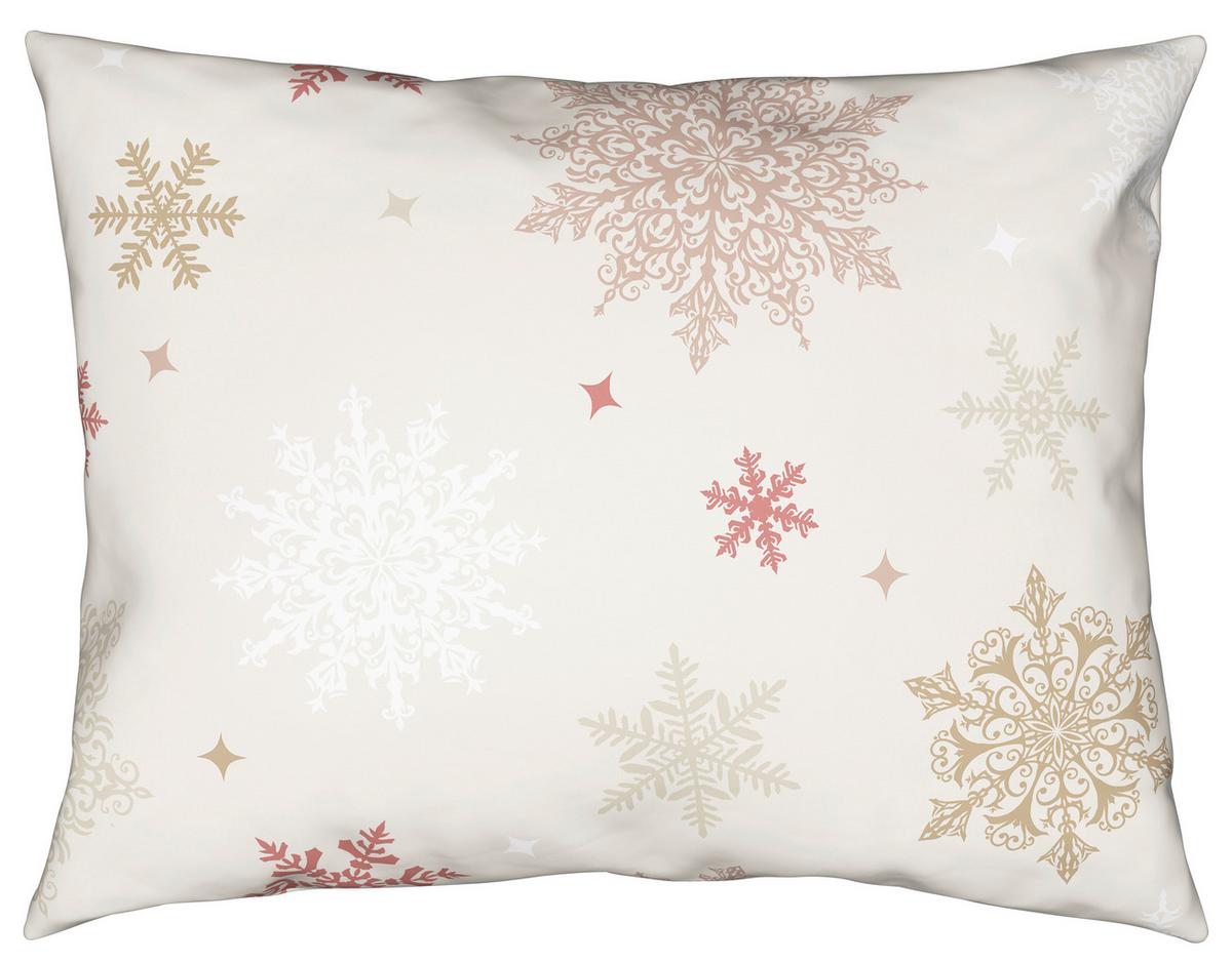Bettwäsche Snowflake - Beige/Rot, MODERN, Textil - Luca Bessoni