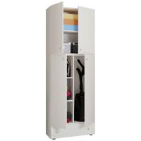 Mehrzweckschrank Lona XXL Weiß Stehend BxH: 70x200 cm - Schwarz/Weiß, MODERN, Holzwerkstoff (70/200/39cm) - MID.YOU