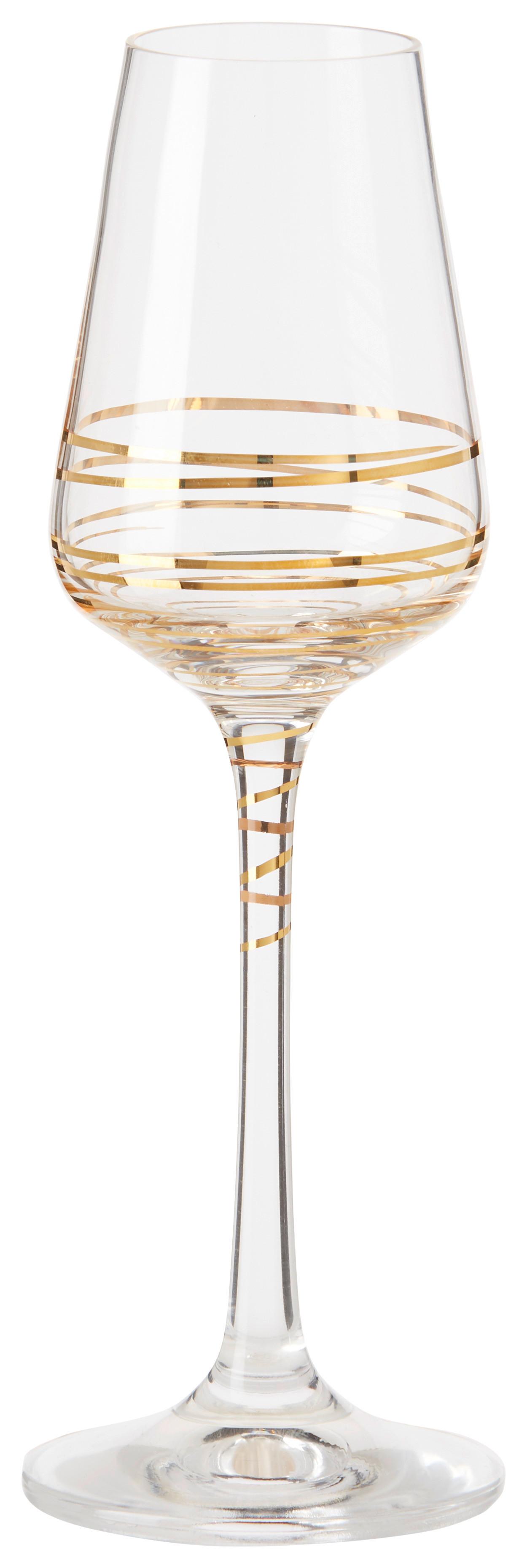 Sklenice na destiláty Elegance ca. 65 ml - čiré/barvy zlata, Moderní, sklo (0,065l) - Bohemia