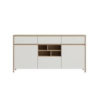 Sideboard Stranda Weiß/Eiche B: 164cm - Eichefarben/Weiß, Design, Holzwerkstoff (164/85/39cm) - MID.YOU