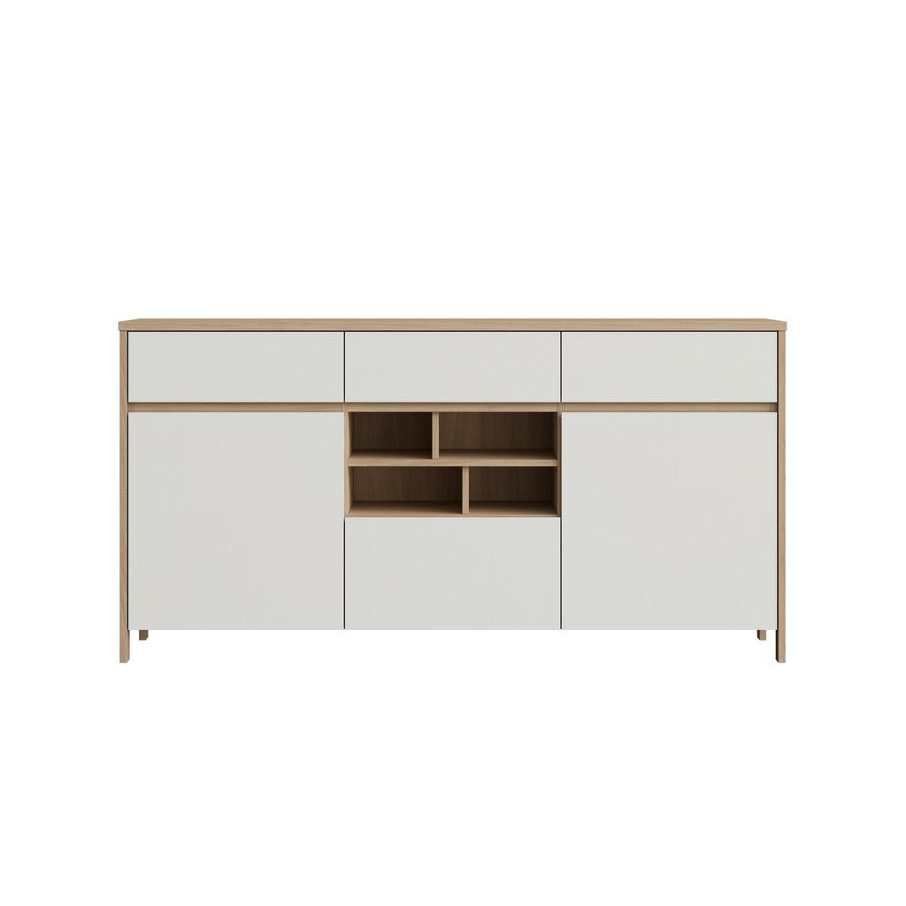 Sideboard Stranda Weiß/Eiche B: 164cm