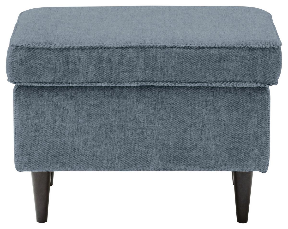 Hocker Oskar Blau B: 63 Cm - Blau/Schwarz, Basics, Textil (63/43/42cm) - MID.YOU