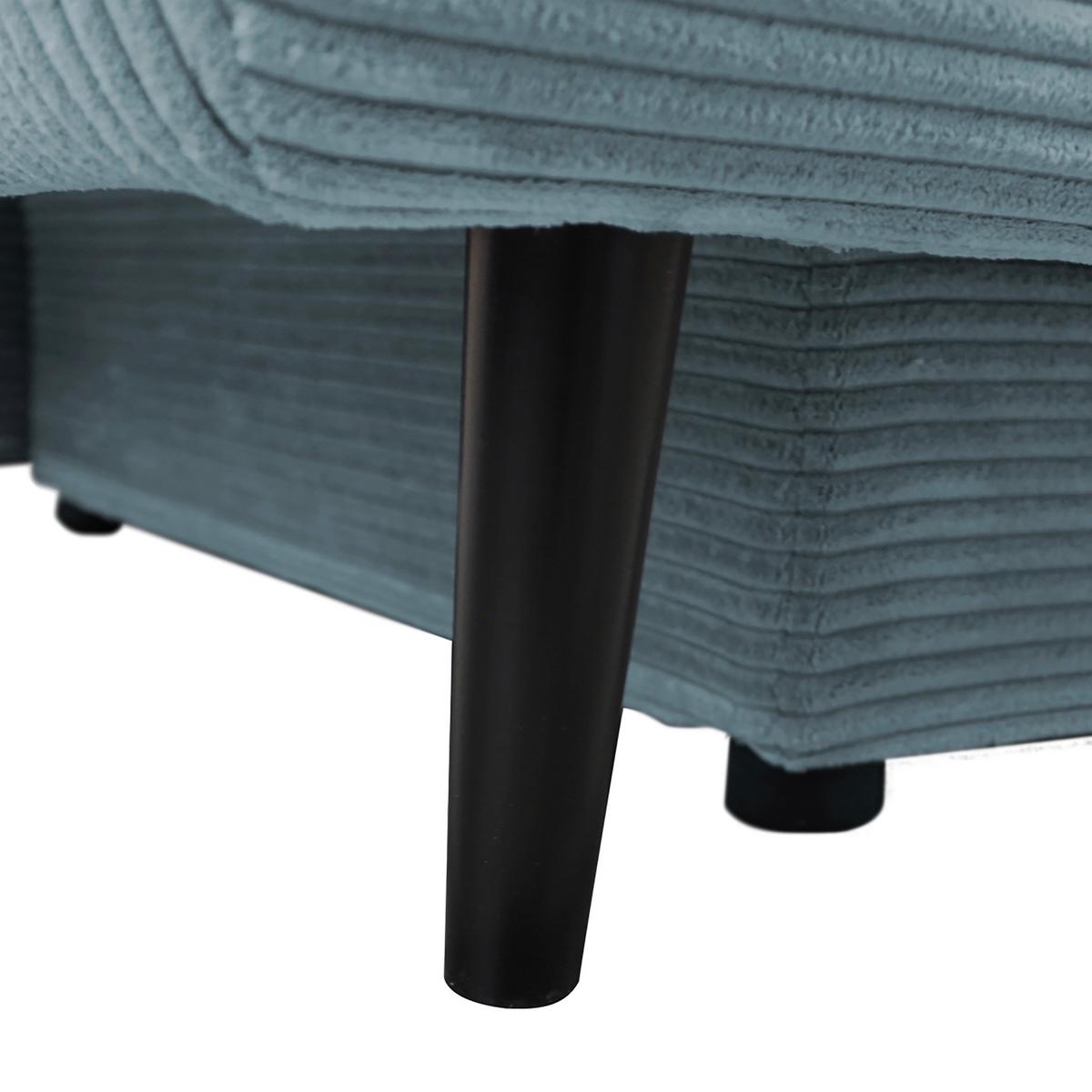 2-sitzer-sofa Mit Schlaffunkt. Fiore Und Bettkasten Türkis - Türkis/Schwarz, Design, Textil (202/85/99cm) - P & B