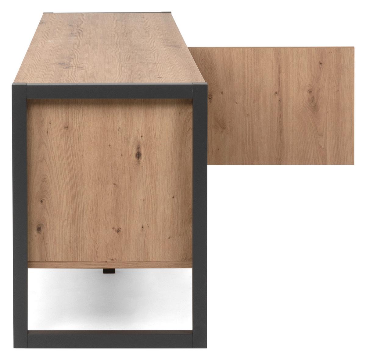 TV-Element Denver 160 cm Anthrazit/Eiche Dekor - Eichefarben/Anthrazit, MODERN, Holzwerkstoff (160/55/40cm) - MID.YOU