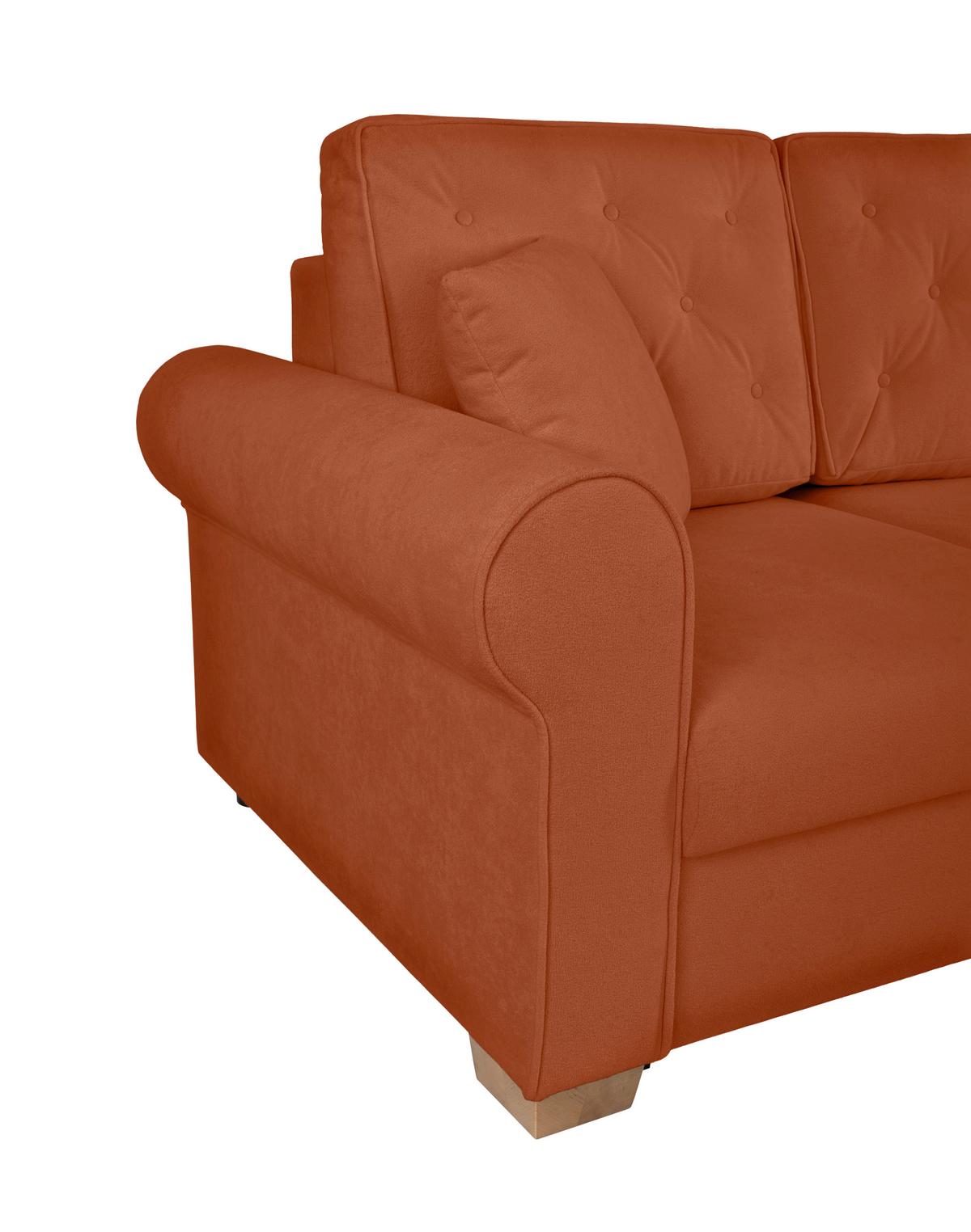 Schlafsofa Arles, Rostfarben 25 B: 240 Cm - Rostfarben/Buchefarben, Design, Textil (240/94/98cm) - MID.YOU