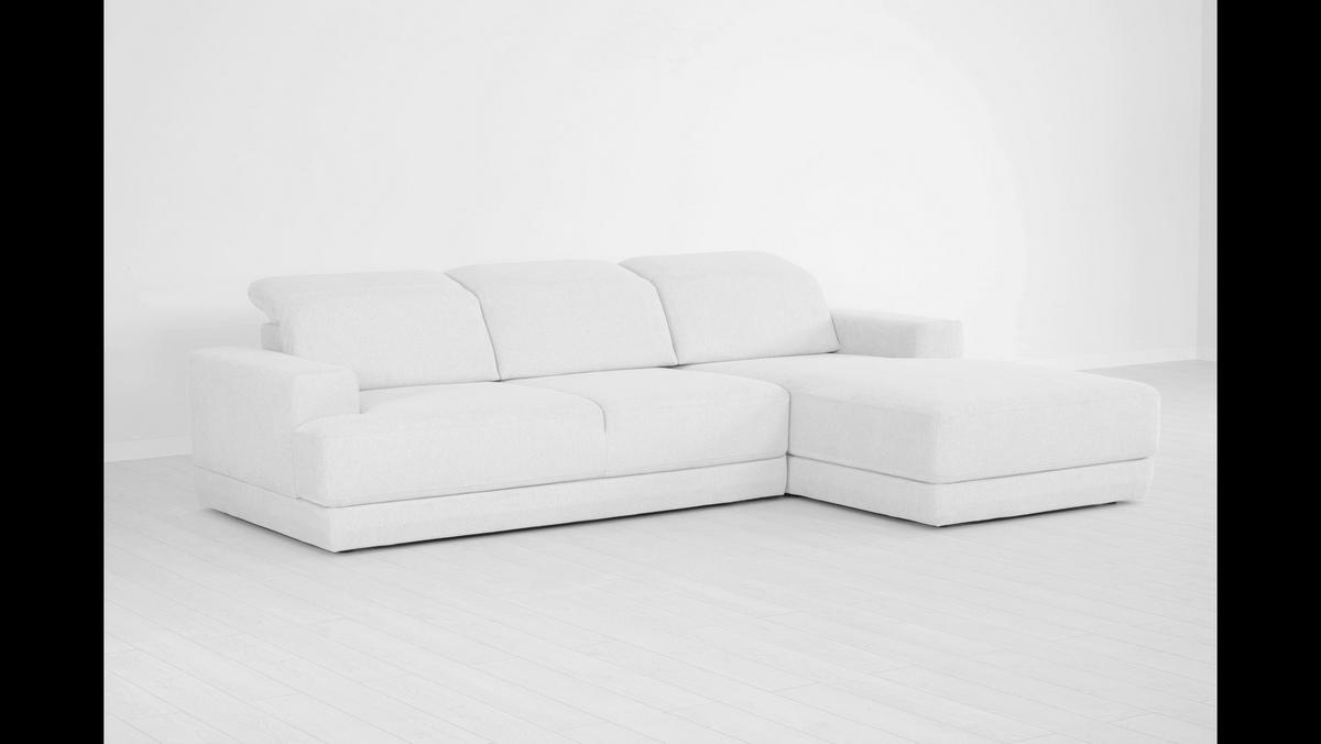 Ecksofa Frans Beige S: 204 cm - Beige/Schwarz, Design, Textil (204/293cm) - MID.YOU