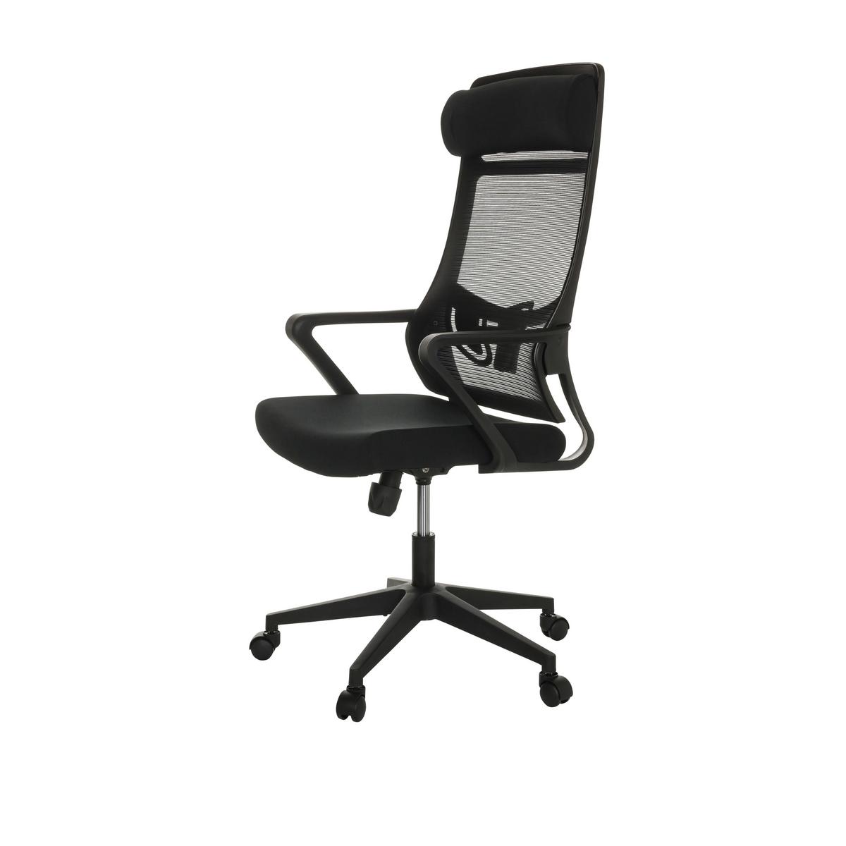 Drehstuhl Nekeo - Schwarz, Basics, Kunststoff/Textil (69/122-132/69cm) - MID.YOU