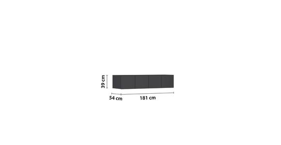 Aufsatzschrank Max-Extra - Grau, KONVENTIONELL, Holzwerkstoff (181/39/54cm) - James Wood