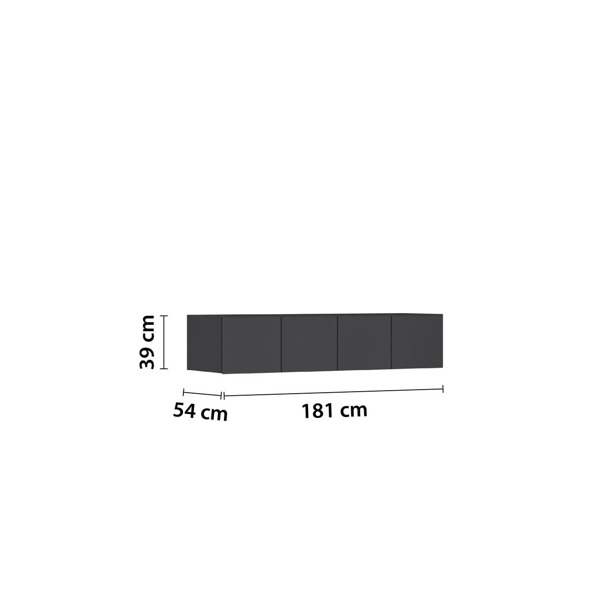 Nástavec na skříň MAX-EXTRA - šedá, Konvenční, kompozitní dřevo (181/39/54cm) - James Wood