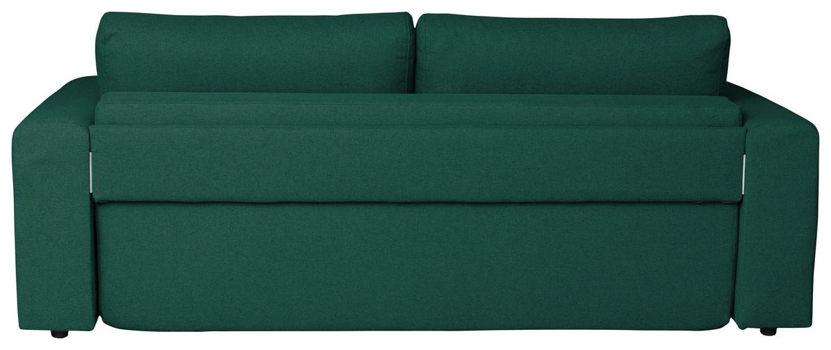 Schlafsofa Berna - Chromfarben/Dunkelgrün, Design, Textil (238/77/108cm) - P & B