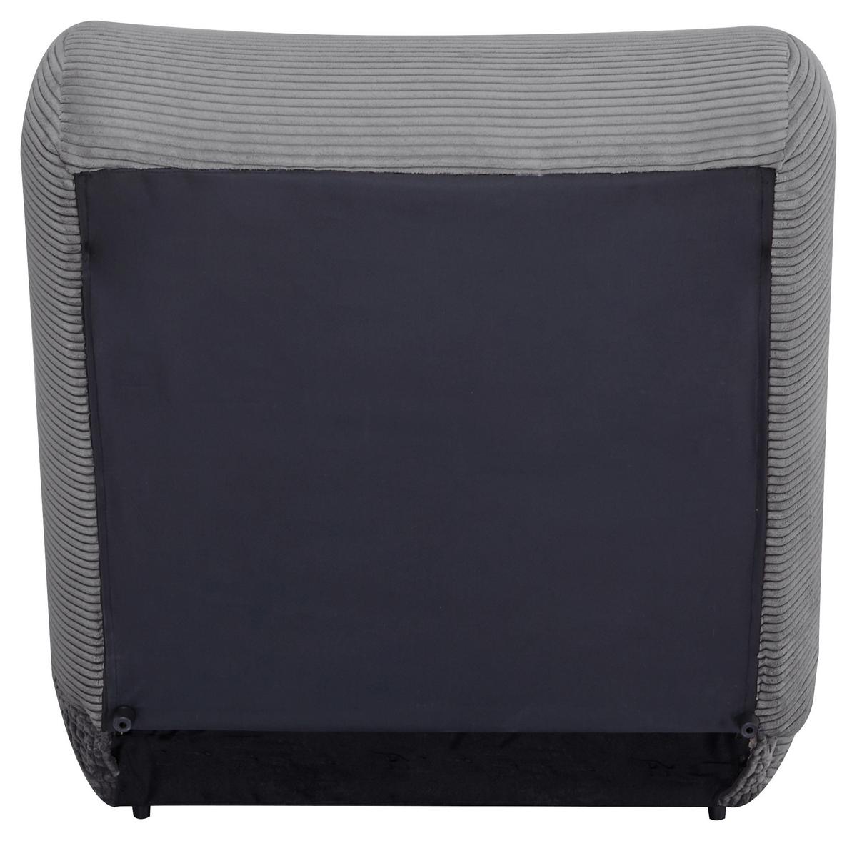 Schlafsessel Luna Grau B: 80 Cm - Grau, Design, Textil (81/88/160cm) - Livetastic