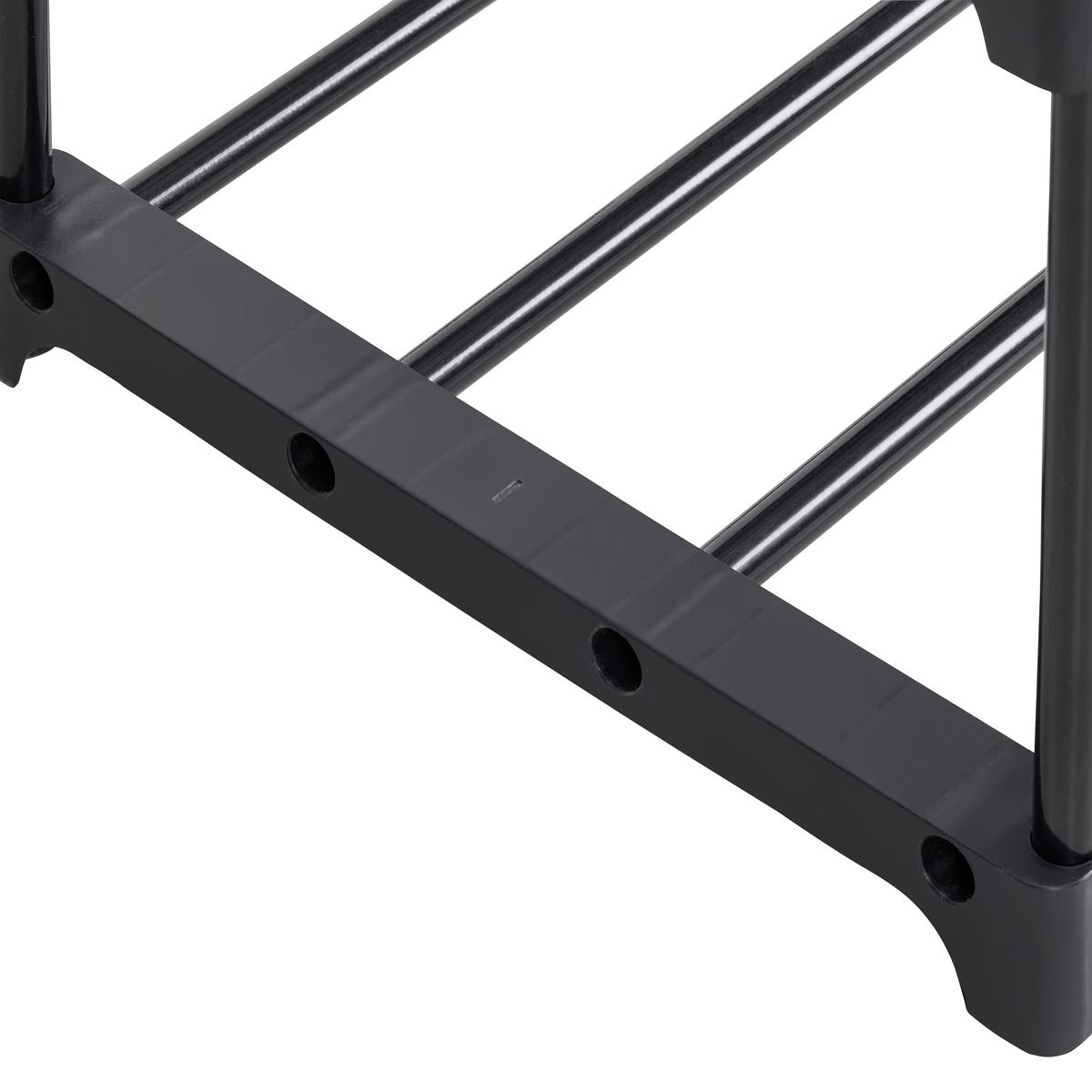 REGÁL NA TOPÁNKY GRANDO -BASED/SB- - čierna, Konventionell, kov/plast (94/194/30cm) - Based