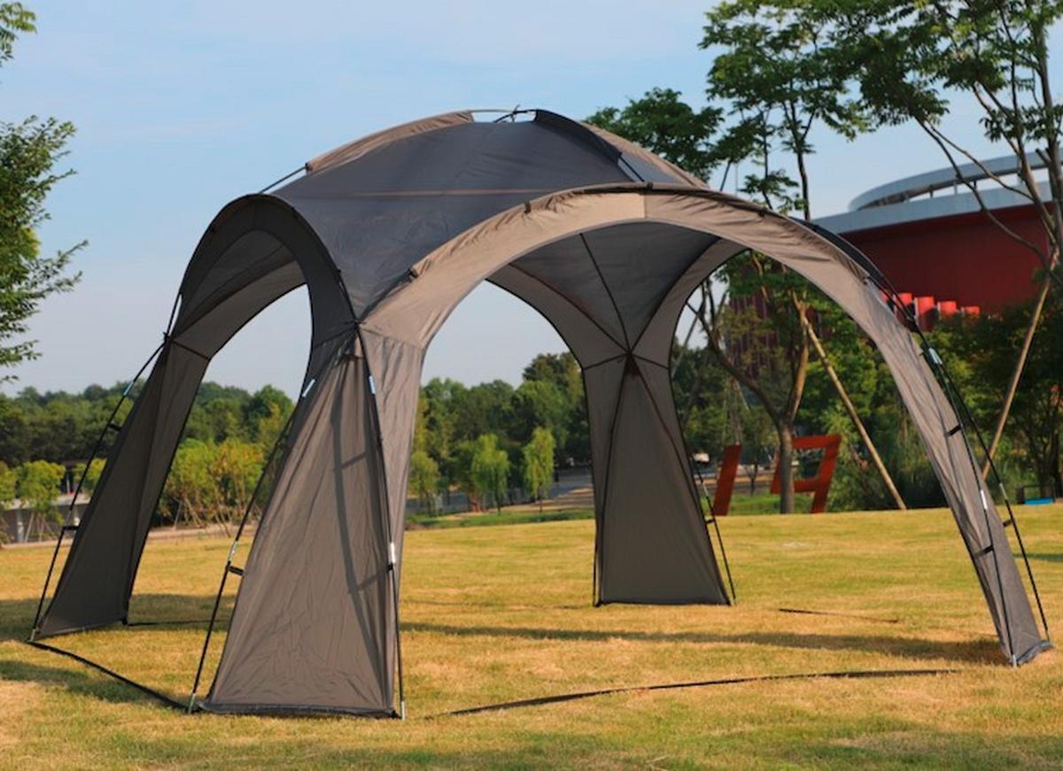 Pavillon Ticino BxHxT: 350x230x 350cm Faltbar - MODERN, Kunststoff/Textil (350/230/350cm) - Gardenson