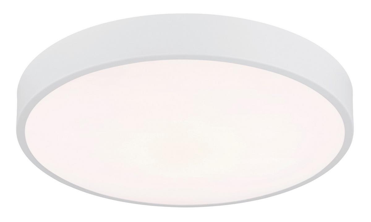 Led-deckenleuchte Weiß, 24w - Opal/Weiß, Basics, Kunststoff/Metall (37,8/7cm) - Globo