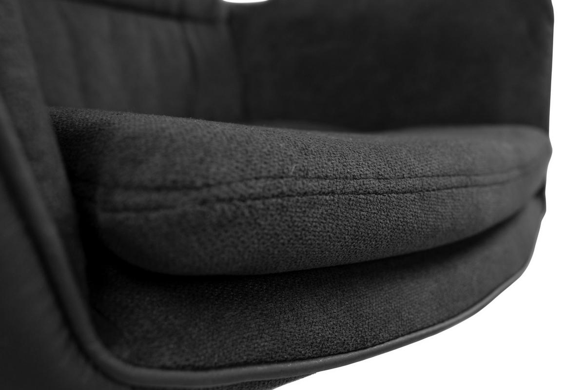 Armlehnstuhl Logan Anthrazit/schwarz Drehbar - Anthrazit/Schwarz, KONVENTIONELL, Holzwerkstoff/Textil (59/88/63cm) - MID.YOU