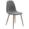 Esszimmerstuhl Anya 70a Grau Gepolstert - Eichefarben/Grau, KONVENTIONELL, Textil/Metall (43/83/50cm) - MID.YOU