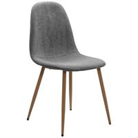 Esszimmerstuhl Anya 70a Grau Gepolstert - Eichefarben/Grau, KONVENTIONELL, Textil/Metall (43/83/50cm) - MID.YOU