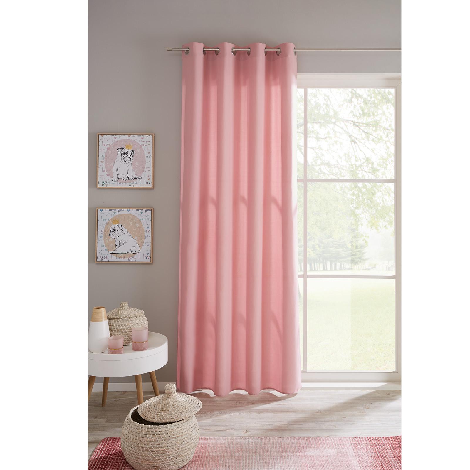 Vorhang Mit Ösen Barnaby 140x245 Cm Altrosa - Altrosa, KONVENTIONELL, Textil (140/245cm) - Ondega