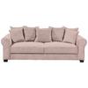 2-Sitzer-Sofa Mit Schlaffunktion Maureen B:250cm - Schwarz/Rosa, KONVENTIONELL, Textil (250/95/125cm) - MID.YOU