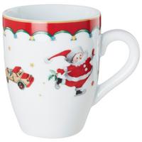 Hrnek na kávu XMAS - bílá/červená, Konvenční, keramika (8,6/10cm) - Mömax