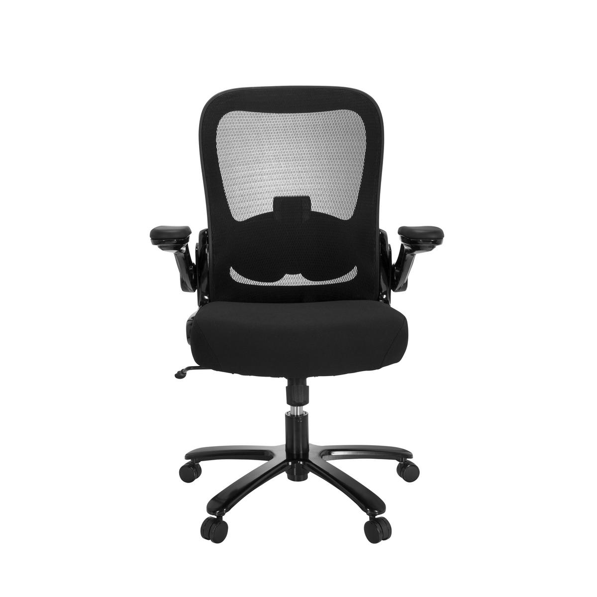 Bürostuhl Instructor Schwarz Bis 220 Kg - Schwarz, Basics, Kunststoff/Textil (75/122/63cm) - MID.YOU