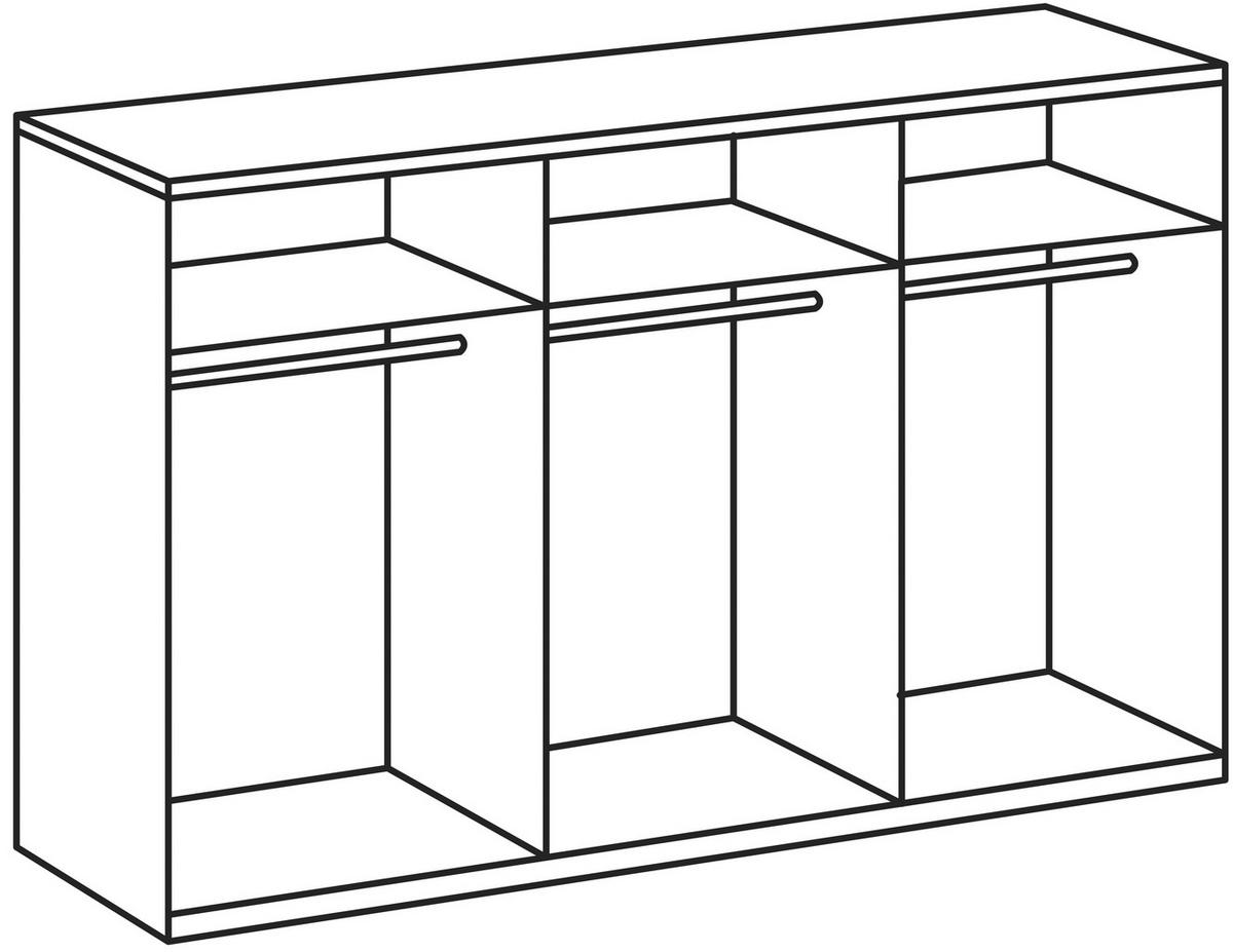 Monaco Grau/weiß B: 270 Cm Monaco - Hellgrau/Weiß, MODERN, Glas/Holzwerkstoff (270/210/65cm) - MID.YOU
