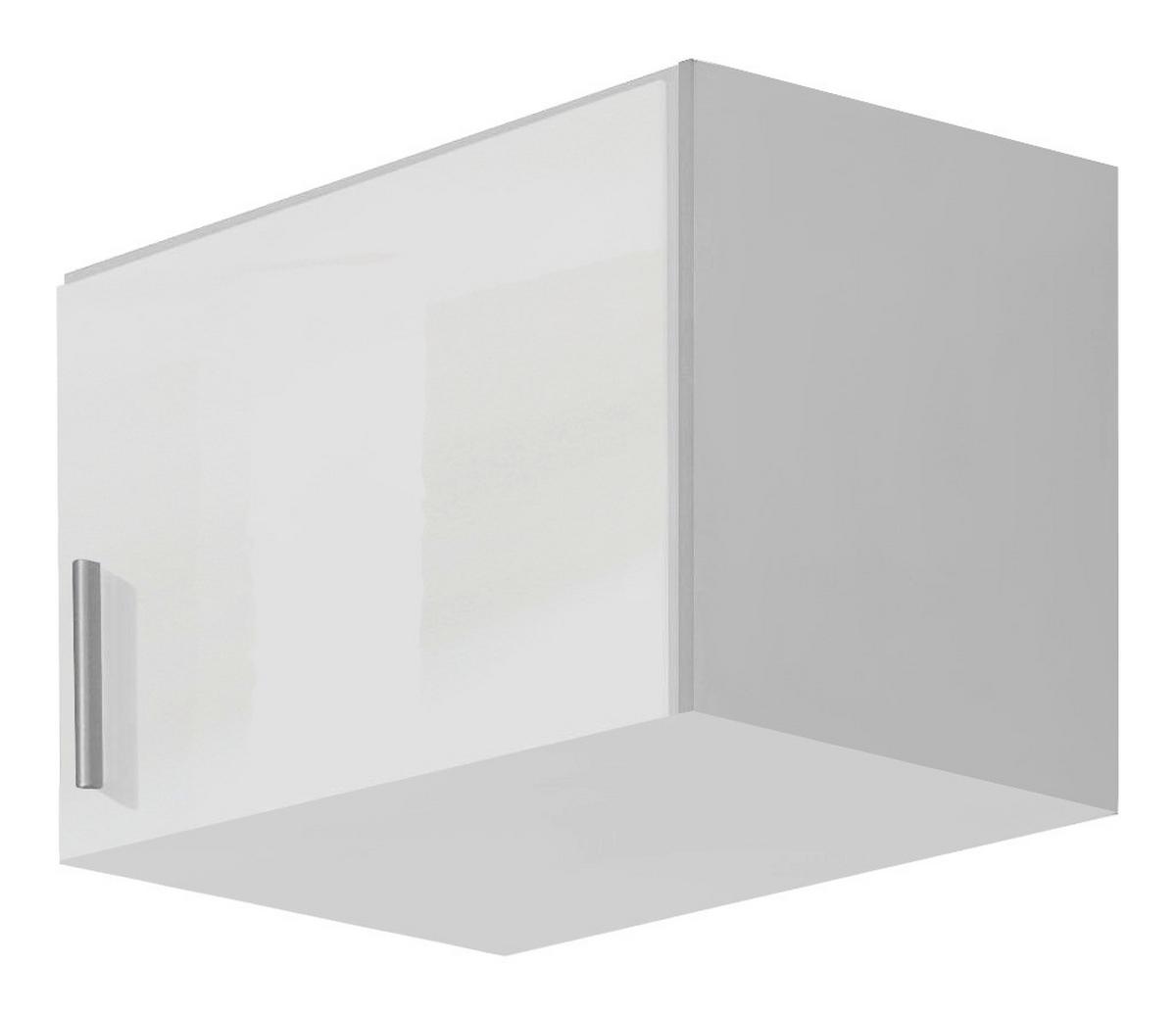 NADSTAVEC NA SKRIŇU K 1-DVEROVEJ SKRINI, BIELA - biela/biela s vysokým leskom, Modern, kompozitné drevo/plast (47/39/54cm)