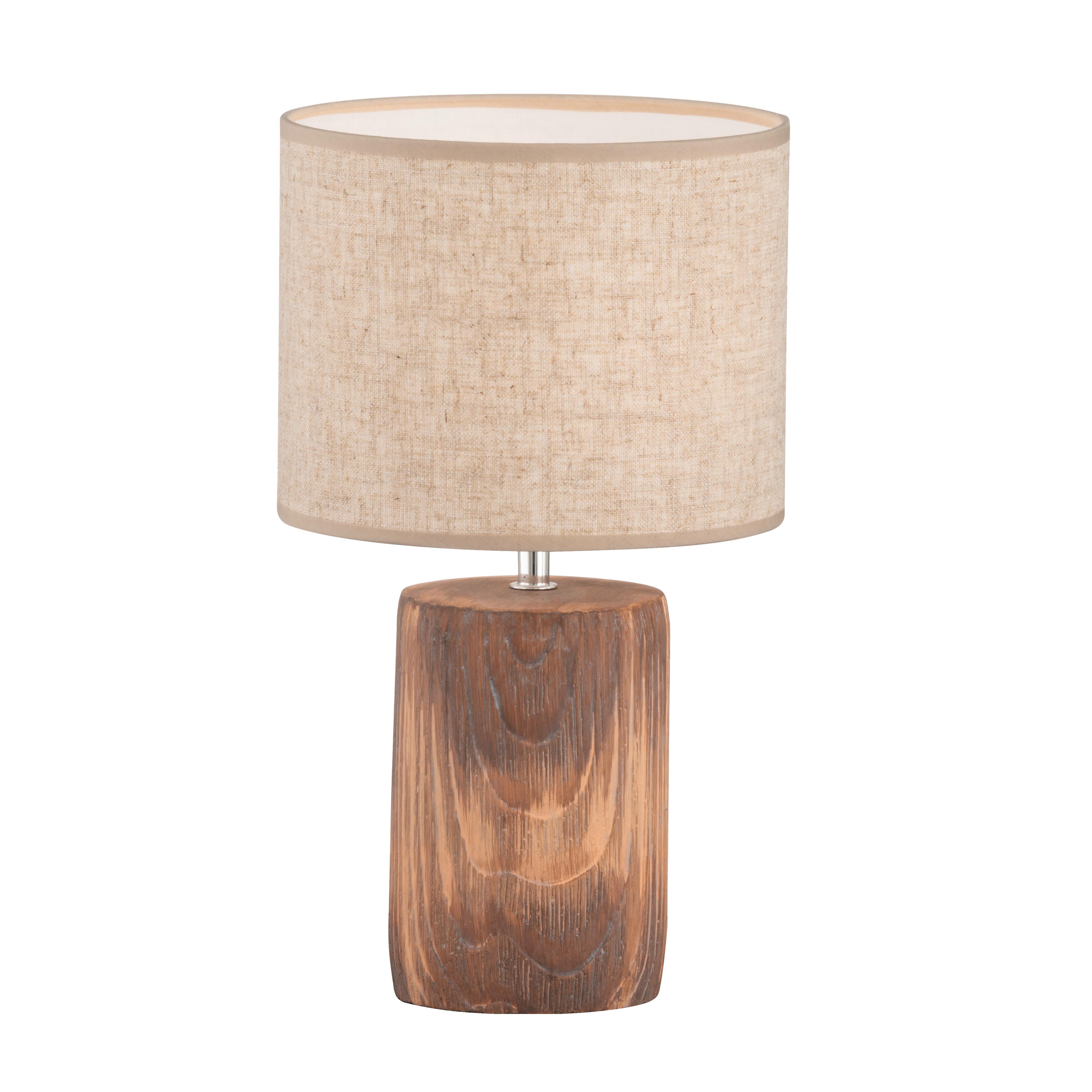 Tischleuchte 50742 Malik - KONVENTIONELL, Textil/Stein (24/43cm) - Fischer & Honsel