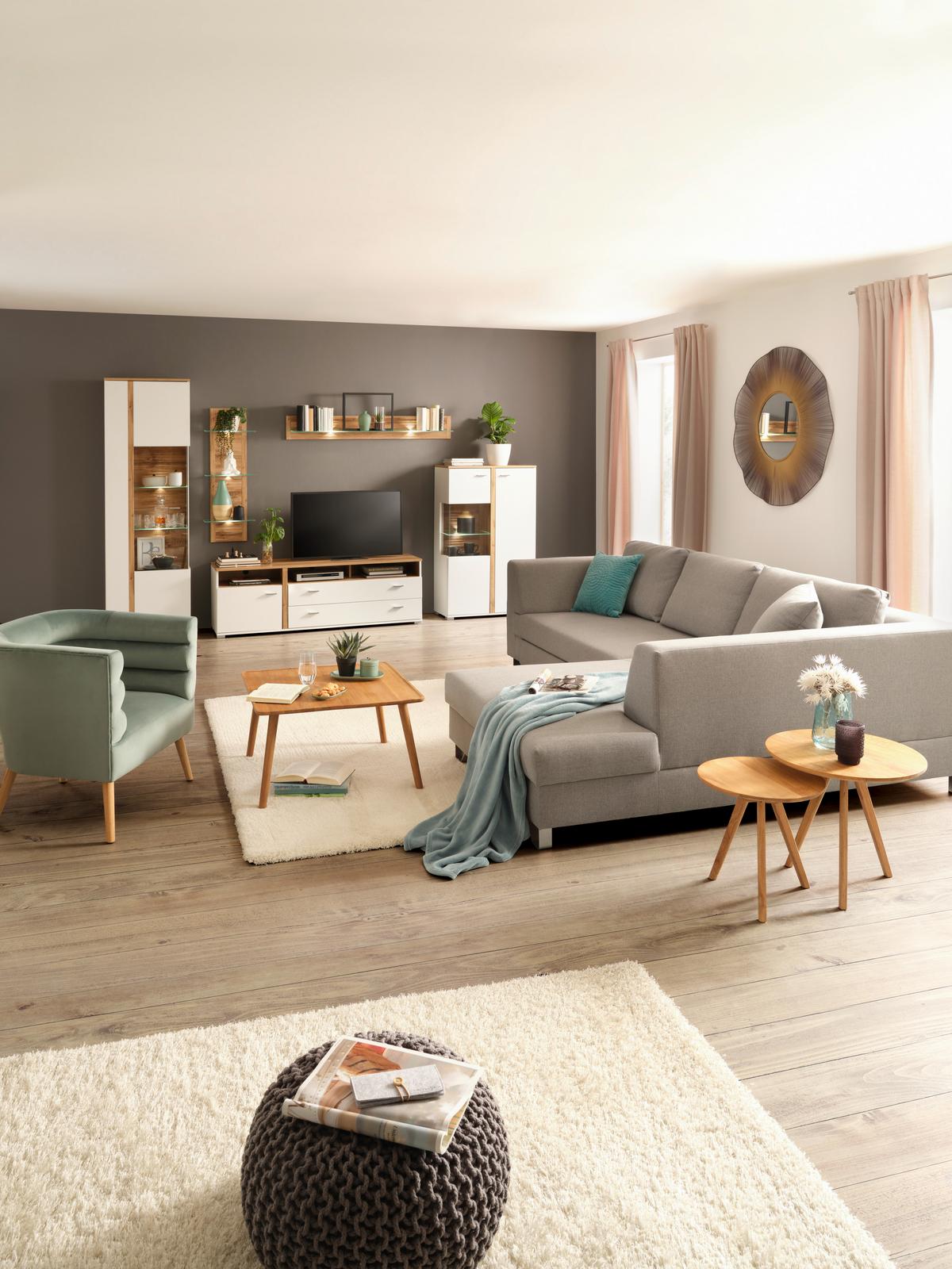 ODKLÁDACÍ STOLEK SIEGEN - přírodní barvy, Konvenční, dřevo (50/45cm) - Zandiara