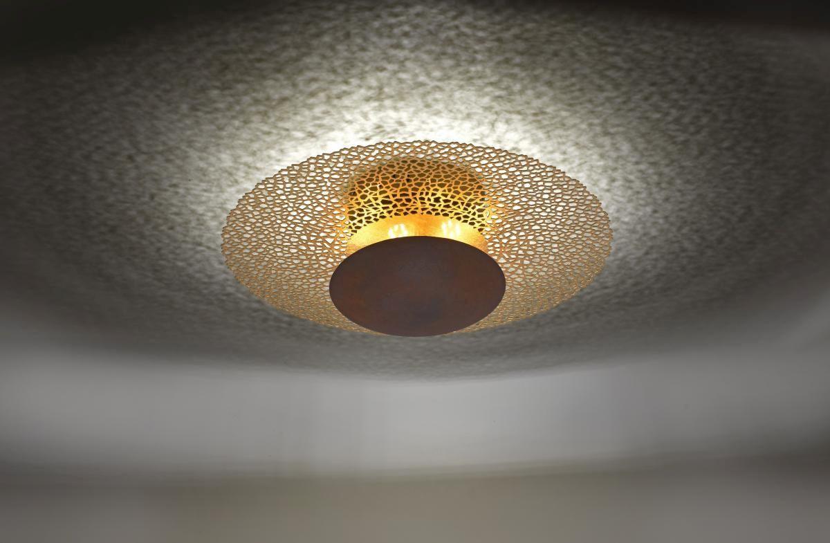 LED-Deckenleuchte 6551-48 Nevis - Rostfarben, Design, Metall (45/45/16cm) - Paul Neuhaus